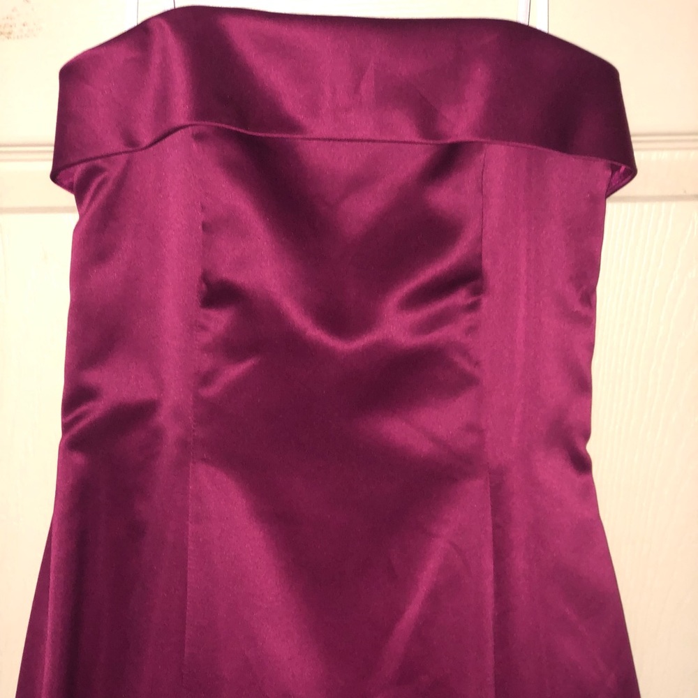 Strapless formal gown